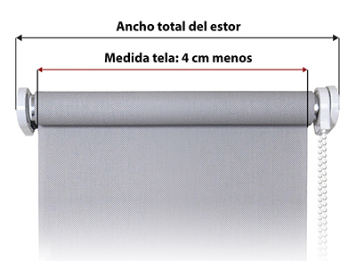 Estor Enrollable Opaco Térmico Albaricoque VIEWTEX (105 x 190 cm -  Poliéster)